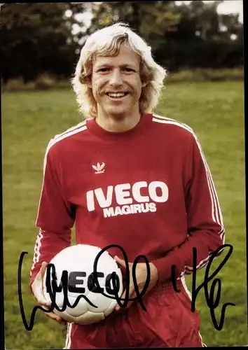 Autogrammkarte Fußballspieler Karl Del' Haye, Portrait