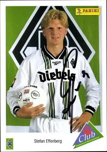 Sammelbild Fußballspieler Stefan Effenberg, Borussia Mönchengladbach, Autogramm