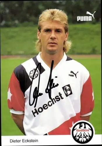 Autogrammkarte Fußballspieler Dieter Eckstein, Eintracht Frankfurt