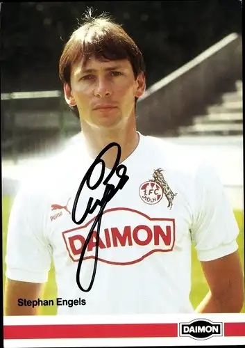 Ak Fußballspieler Stephan Engels, 1. FC Köln, Autogramm