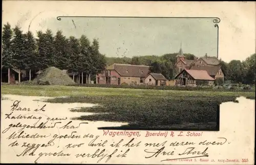 Ak Wageningen Gelderland Niederlande, Boerderij R.L. School