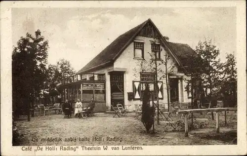 Ak Maartensdijk Utrecht Niederlande, Café De Hollandsche Rading, Theetuin W. van Lunteren