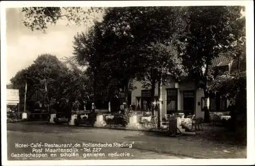 Ak Maartensdijk Utrecht Niederlande, Café De Hollandsche Rading