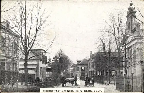 Ak Velp Gelderland Niederlande, Kerkstraat, Ned. Rev. Kirche