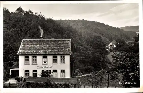 Ak Grünental Schalksmühle Sauerland, Ausflugslokal zum Grünental, Inh. Willi v. Brocke, Außenansicht