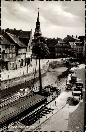 Ak Stade in Niedersachsen, Am Hafen