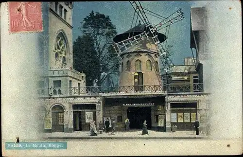 Ak Paris XVIII. Bezirk Buttes-Montmartre, Le Moulin Rouge