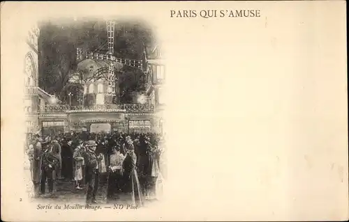 Postkarte Paris 18. Montmartre, Moulin Rouge