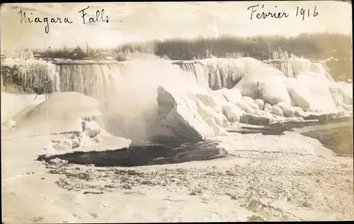 Ak Niagara Falls New York USA, Winter 1916