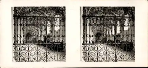 Stereo Raumbild Foto Schöne Heimat Nr. 7, Freising in Oberbayern, romanischer Dom, südliche Empore