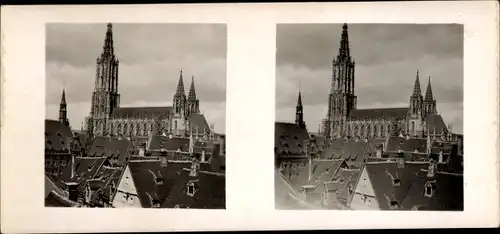 Stereo Raumbild Foto Schöne Heimat Nr. 10, Ulm an der Donau, Münster