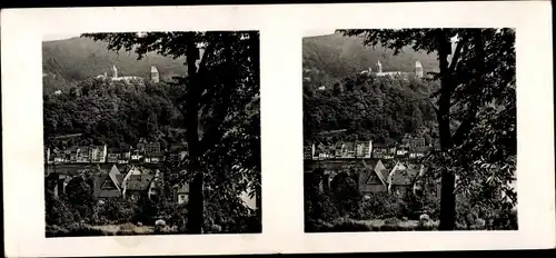 Stereo Raumbild Foto Schöne Heimat Nr.  9, Altena im Sauerland Westfalen, Totalansicht, Burg