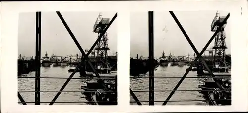 Stereo Raumbild Foto Schöne Heimat Nr. 3, Hamburg, Freihafen