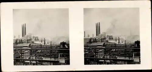 Stereo Raumbild Foto Schöne Heimat Nr. 7 Mülheim an der Ruhr, Industrieanlagen