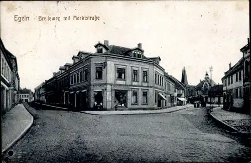 Ak Egeln im Salzlandkreis, Breiteweg, Marktstraße