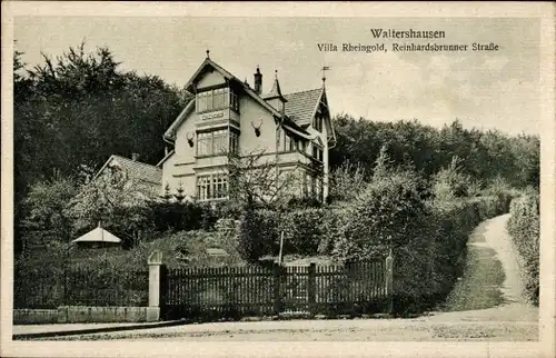 Ak Waltershausen Thüringen, Villa Rheingold, Reinhardsbrunner Straße