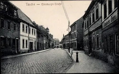 Ak Taucha in Sachsen, Eilenburger Schule, Geschäft