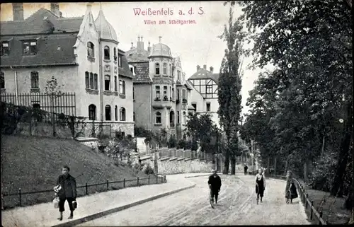 Ak Weißenfels an der Saale, Villen am Stadtgarten, Kinder