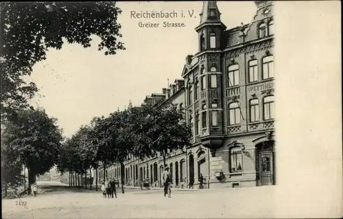 Ak Reichenbach im Vogtland, Greizer Straße