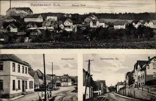 Ak Reichenbach in Thüringen, Oberes Dorf, Hauptstraße, Hermsdorfer Straße