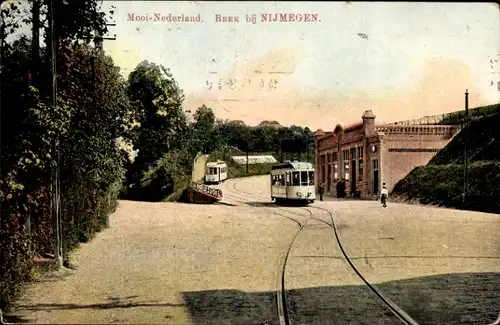 Ak Nijmegen-Gelderland, Straßenpartie, Straßenbahn
