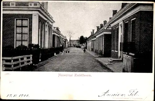 Ak Zuidhorn Groningen Niederlande, Nieuwstraat