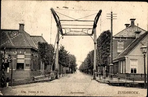 Ak Zuidbroek Groningen Niederlande, Spoorstraat