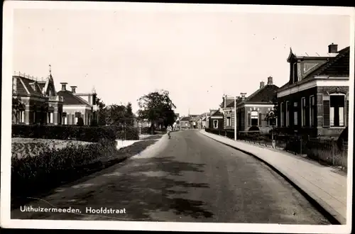 Ak Uithuizermeeden Groningen Niederlande, Hoofdstraat