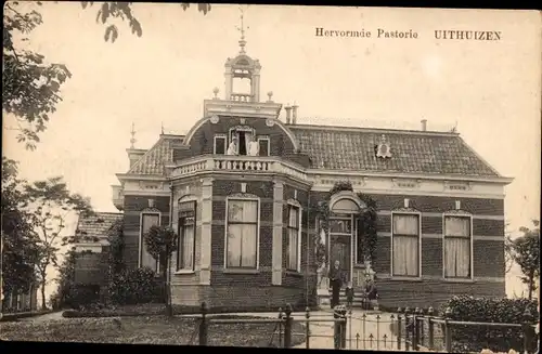 Ak Uithuizen Groningen Niederlande, Herv. Pfarrhaus