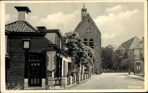 Ak Scheemda Gelderland, Kerkstraat