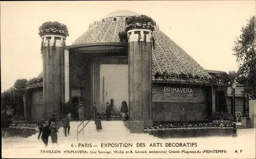 Ak Paris, Ausstellung für dekorative Kunst 1925, Pavillon Primavera