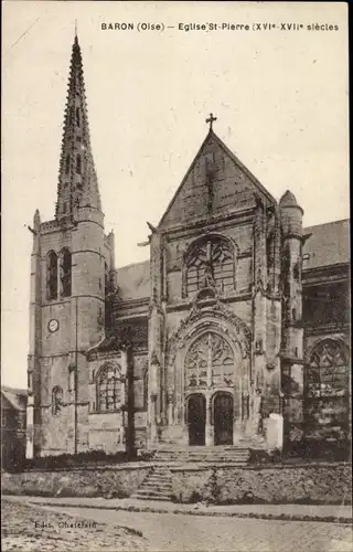 Ak Baron Oise, Eglise St-Pierre