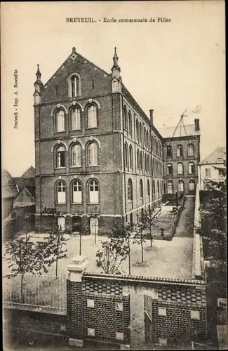 Ak Breteuil Oise, Ecole communale de Filles