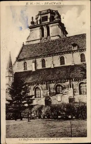 Ak Beauvais Oise, Le Beffroi, cote sud