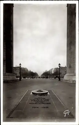 Ak Paris, Grab des unbekannten Soldaten