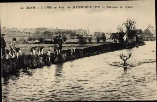 Ak Rambouillet-Yvelines, Wald, Jagd, Flussbewässerung, Hirsch