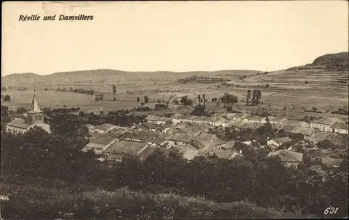 Ak Réville aux Bois Lothringen Meuse, Réville und Damvillers, Teilansicht