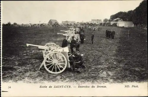 Ak Saint Cyr l'Ecole Yvelines, Bronzeübung