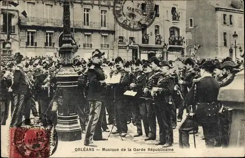 Ak Orléans Loiret, Musik der Republikanischen Garde