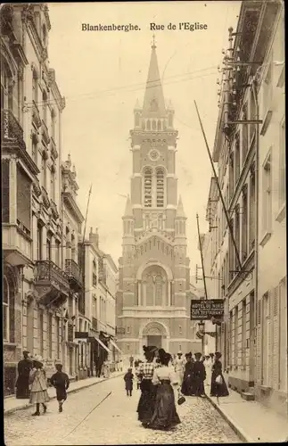 Ak Blankenberghe Blankenberge Westflandern, Kirchenstraße