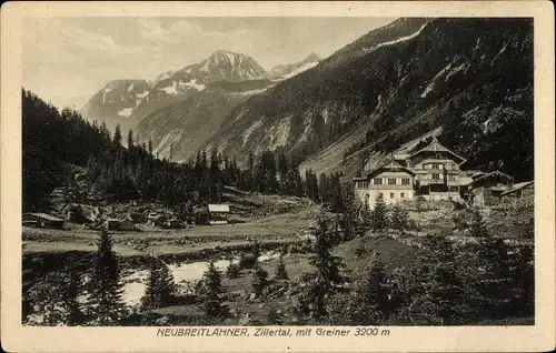 Ak Ginzling in Tirol, Neubreitlahner, Zillerstal, Greiner, Alpengasthof