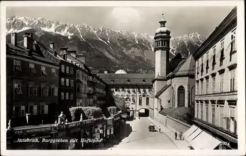 Ak Innsbruck in Tirol, Burggraben, Hofkirche