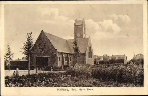 Ak Halfweg Haarlemmermeer Nordholland, Ned. Herv. Kerk