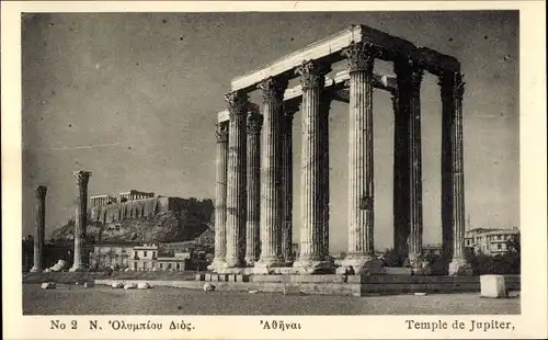 Ak Athen, Griechenland, Jupitertempel