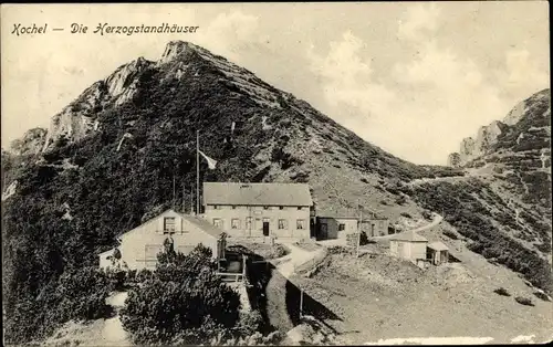 Ak Kochel am See in Oberbayern, Herzogstand, Herzogstandhäuser