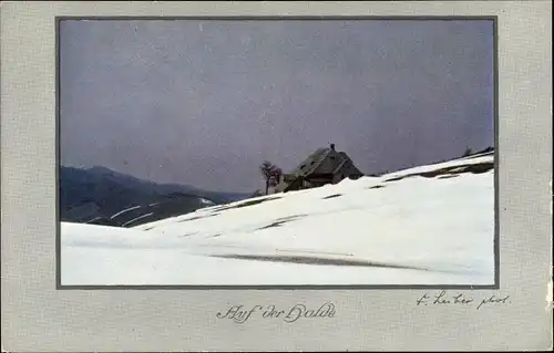 Künstler Ak Leiber, F., Feldberg im Schwarzwald, Auf der Halde, Winter