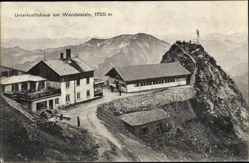 Ak Bayrischzell im Mangfallgebirge Oberbayern, Wendelstein, Unterkunftshaus