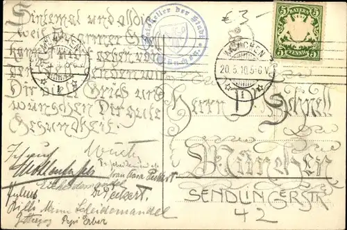 Ak München, Rathaus-Keller, Treppenhaus