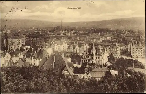 Ak Plauen im Vogtland, Totalansicht