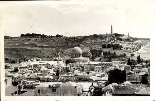 Ak Jerusalem Israel, Gesamtansicht, Ölberg